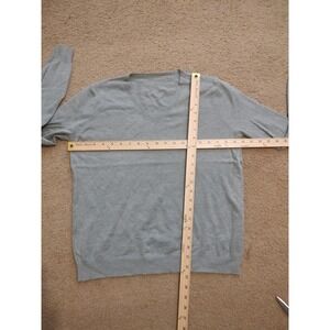 Womens‎ Grey V Neck Long Sleeve Lightweight Sweater Top XL